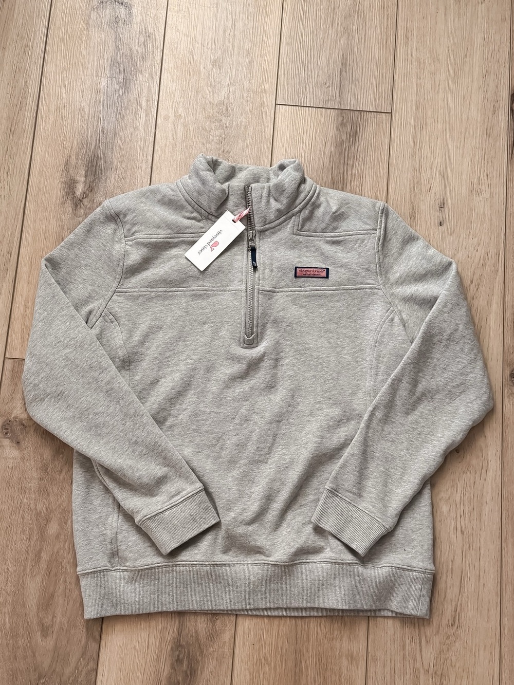 WOMEN'S VINEYARD VINES GRAY COTTON SHEP SHIRT PULLOVER SIZE LARGE NWT